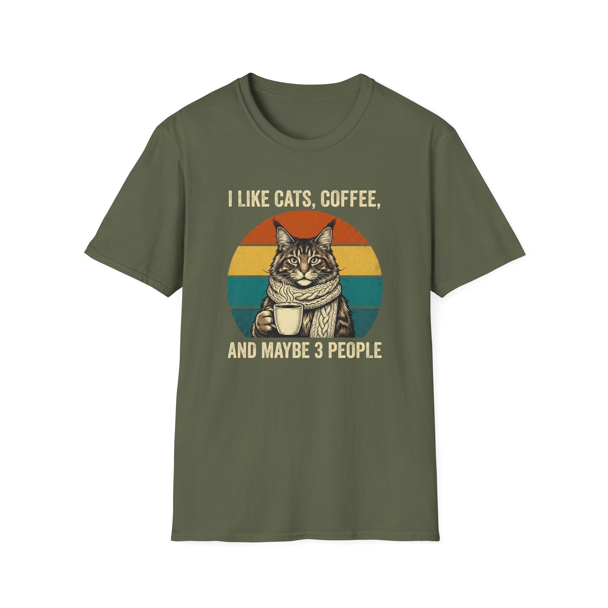 I Like Cats, Coffee & Maybe 3 People T-Shirt